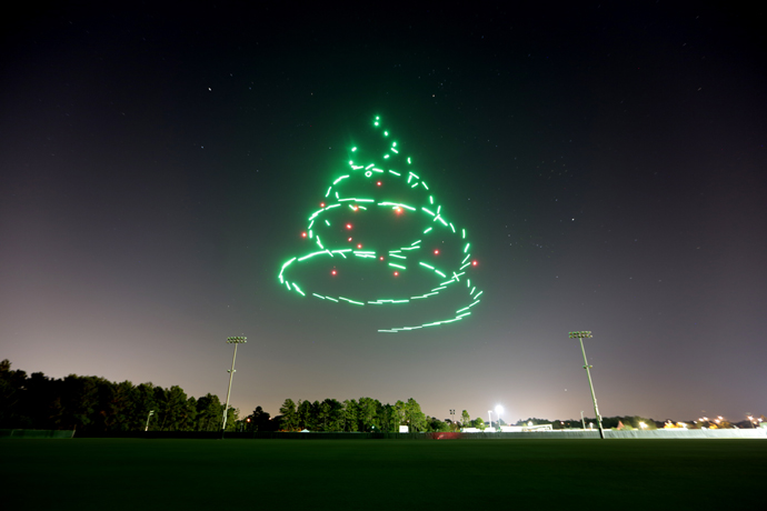 Starbright Holidays Christmas tree drones
