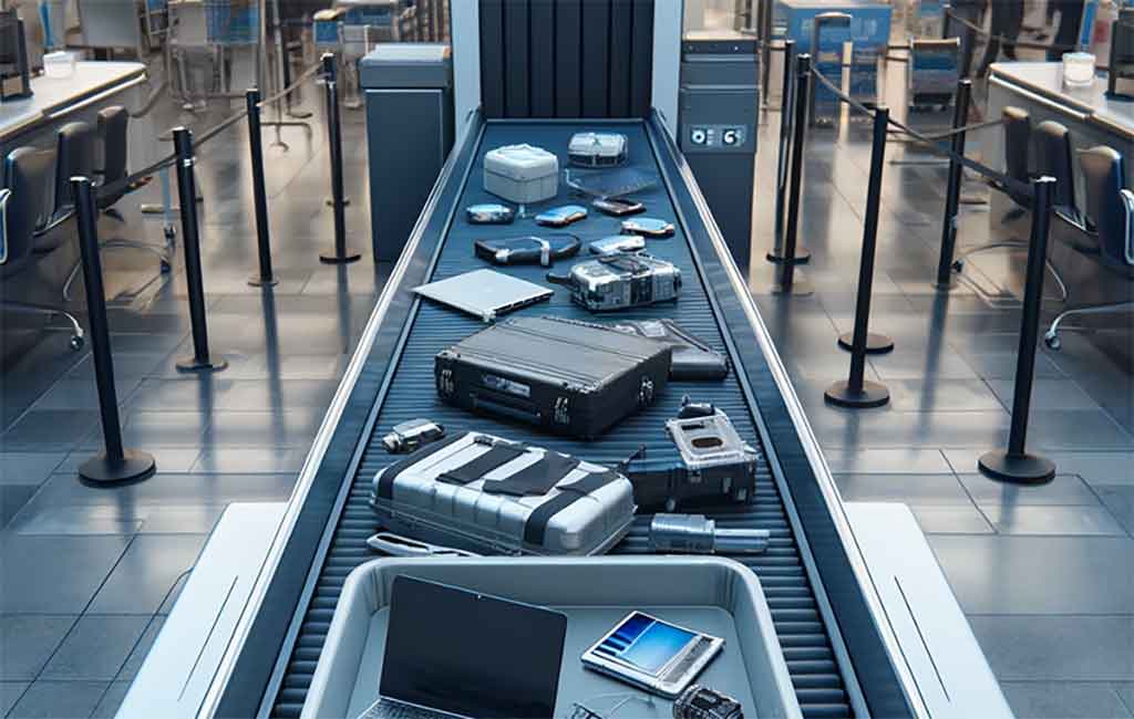 How many electronic gadgets are allowed in an airport?