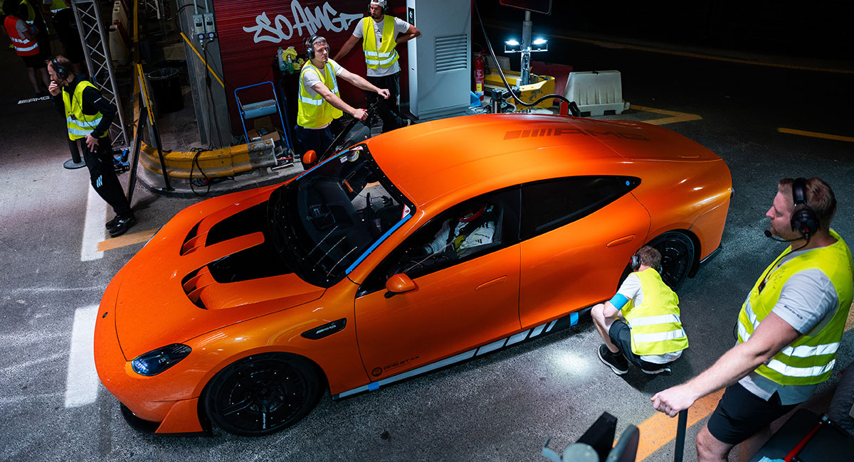 Signify lights the way for Mercedes-AMG's record-breaking EV drive