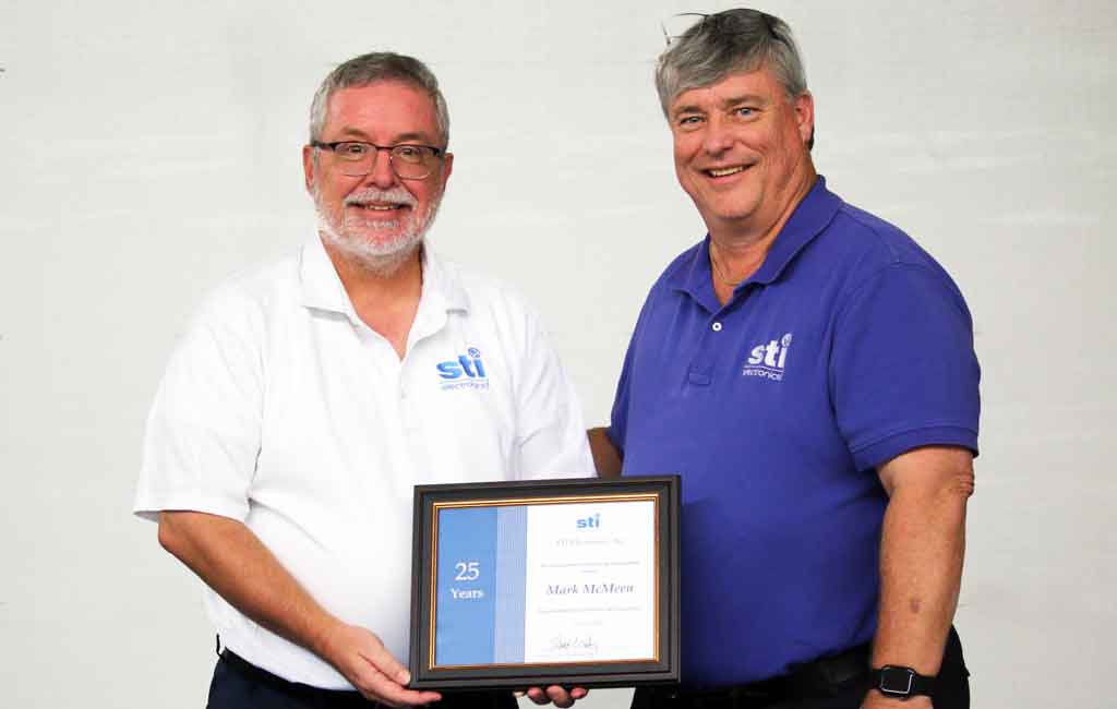 STI Electronics is proud to recognise Mark McMeen, Vice President of Engineering and Manufacturing Services, for 25 years of service