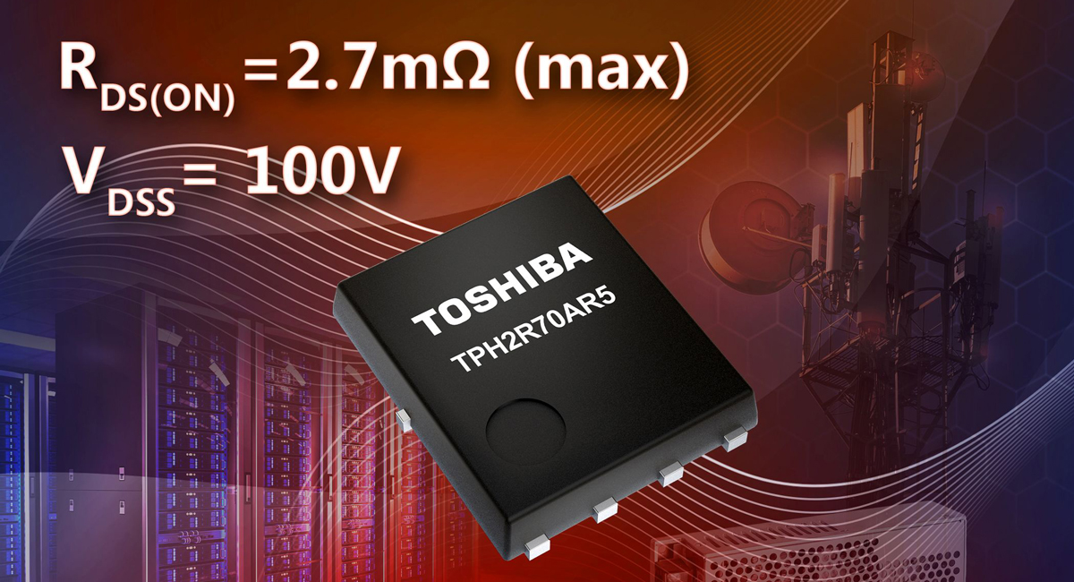 Toshiba Electronics Europe has launched the TPH2R70AR5, a new 100V-rated N-channel power MOSFET fabricated with its latest-generation process