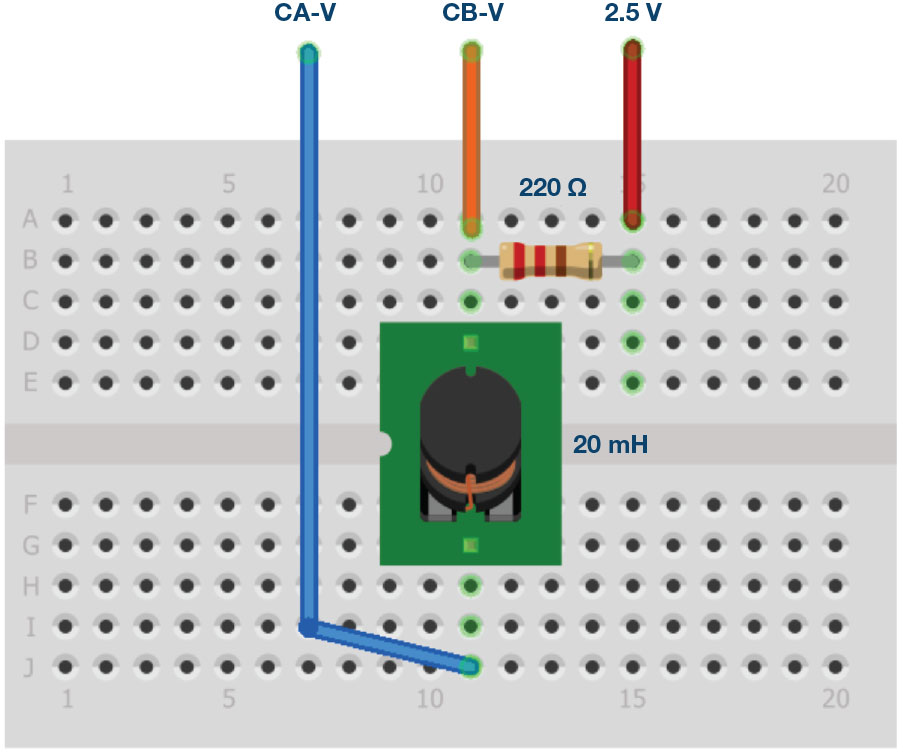 Figure 6. Breadboard connections.