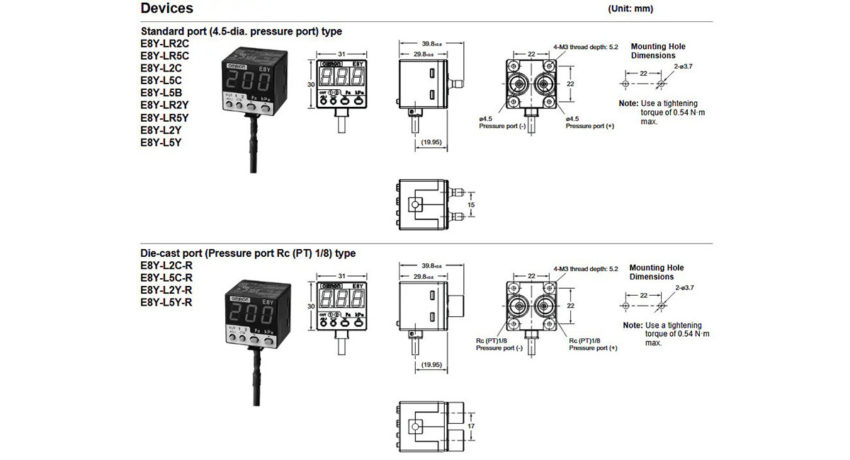 Space-saving micropressure sensors boast LED indicatorer
