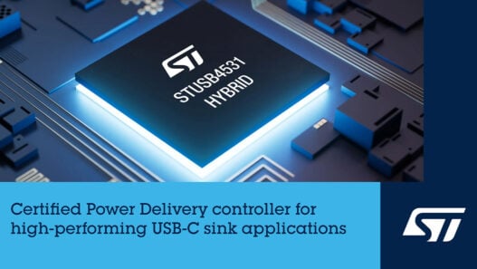 STMicroelectronics’ hybrid controller simplifies full-feature implementation of USB-C sink premium applications