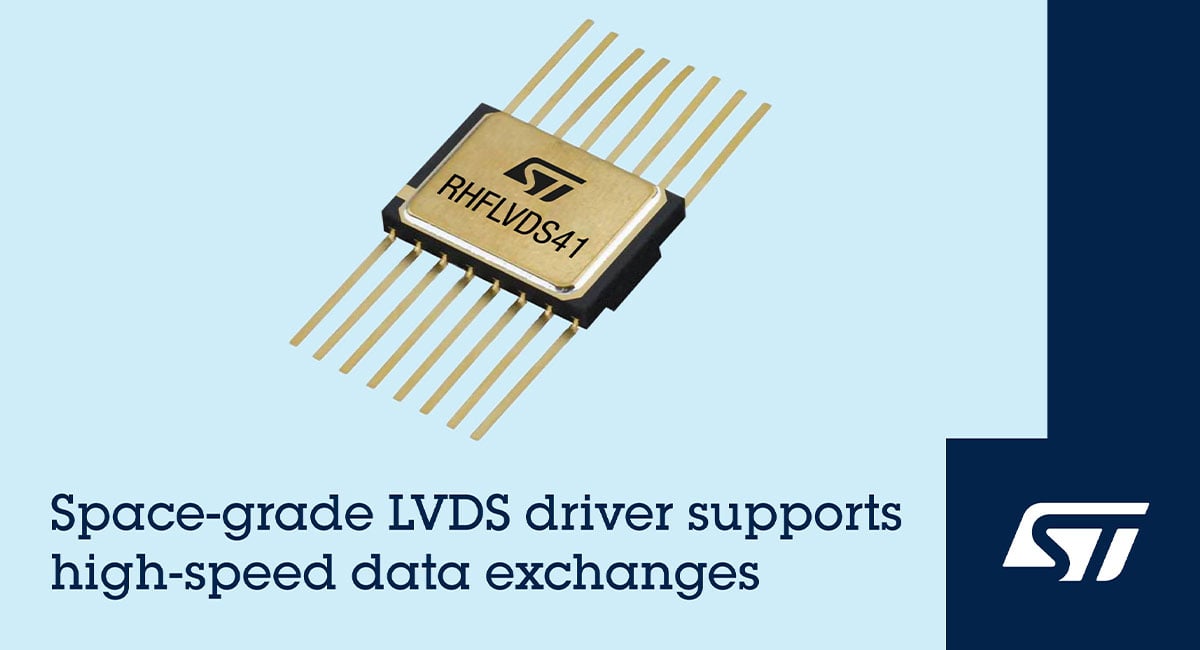 STMicroelectronics’ space-grade driver supports data and low-voltage logic