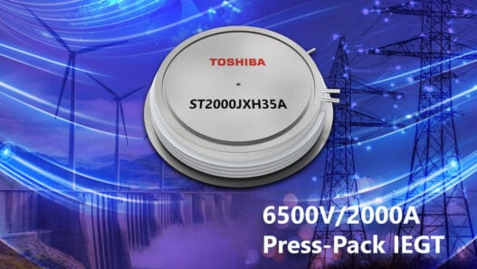 Toshiba Electronics Europe GmbH announces the launch of the ST2000JXH35A, a new 6500V/2000A press pack injection enhanced gate transistor