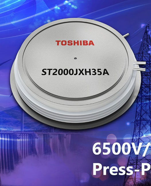 Toshiba Electronics Europe GmbH announces the launch of the ST2000JXH35A, a new 6500V/2000A press pack injection enhanced gate transistor