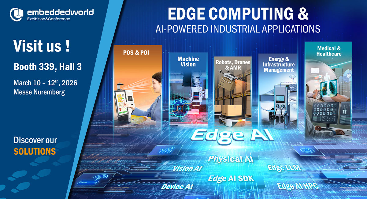 Advantech presents Edge computing & AI-powered industrial applications at Embedded World 2026