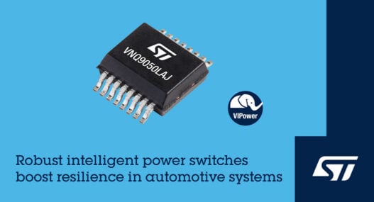 Intelligent automotive high-side driver from STMicroelectronics powers and protects during severe voltage transients