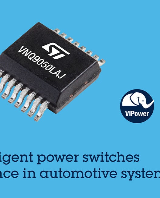 Intelligent automotive high-side driver from STMicroelectronics powers and protects during severe voltage transients