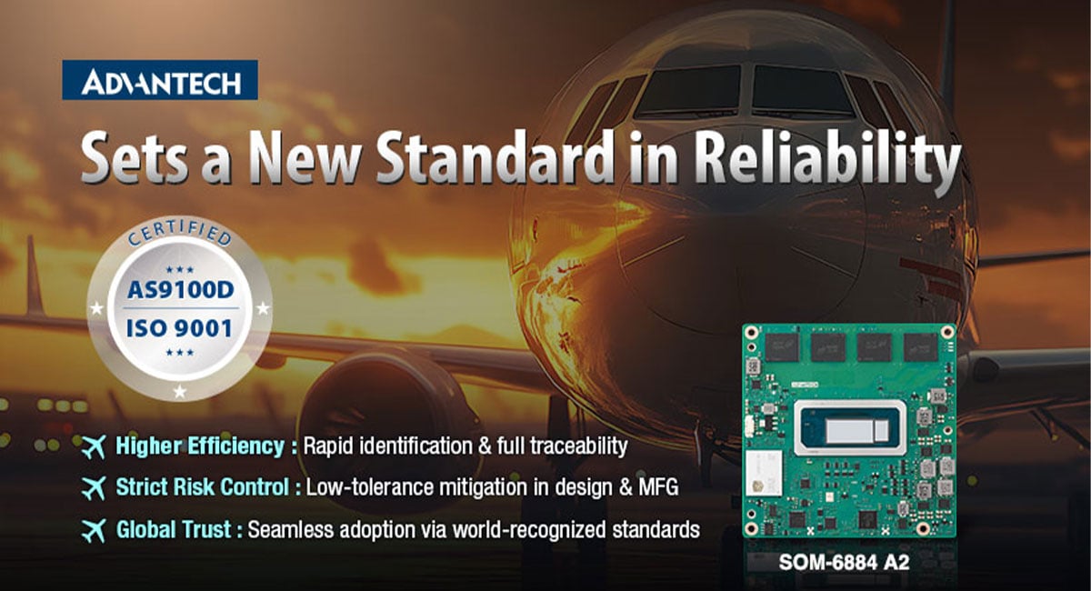 Advantech achieves AS9100 certification, bolstering trust in high-stakes applications