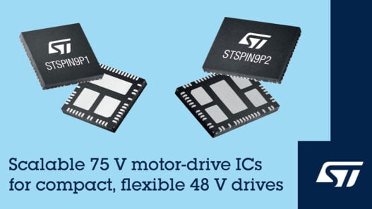 STMicroelectronics reveals 75V STSPIN motor-drive ICs for scalable industrial drives