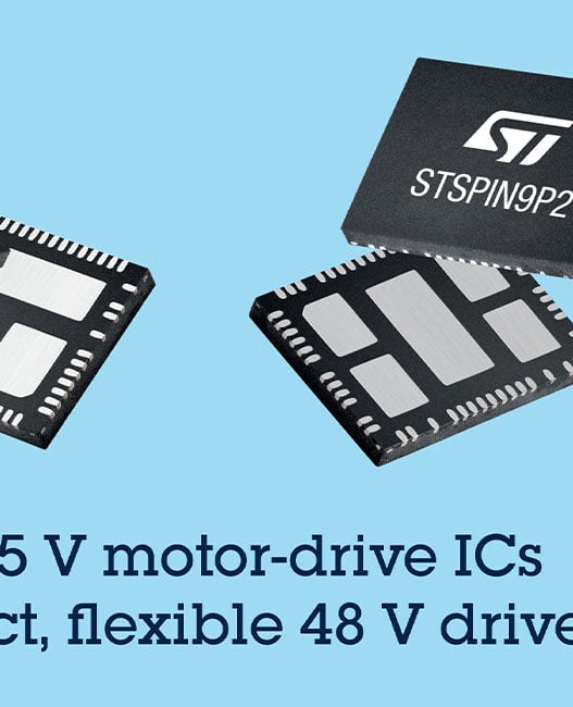 STMicroelectronics reveals 75V STSPIN motor-drive ICs for scalable industrial drives