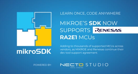 MIKROE’s SDK supports Renesas RA2E1 MCUs