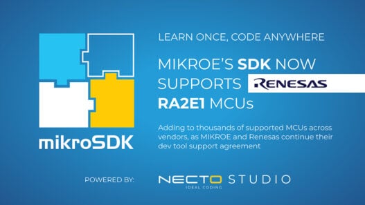 MIKROE’s SDK supports Renesas RA2E1 MCUs