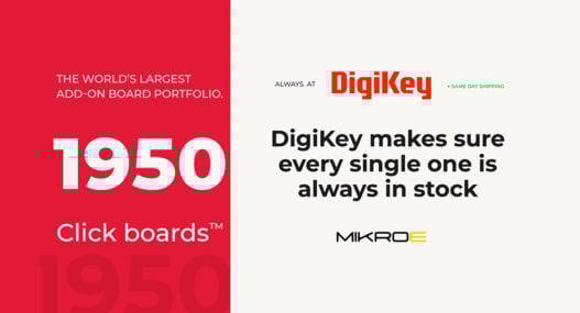 MIKROE’s entire portfolio of Click boards now in stock at DigiKey