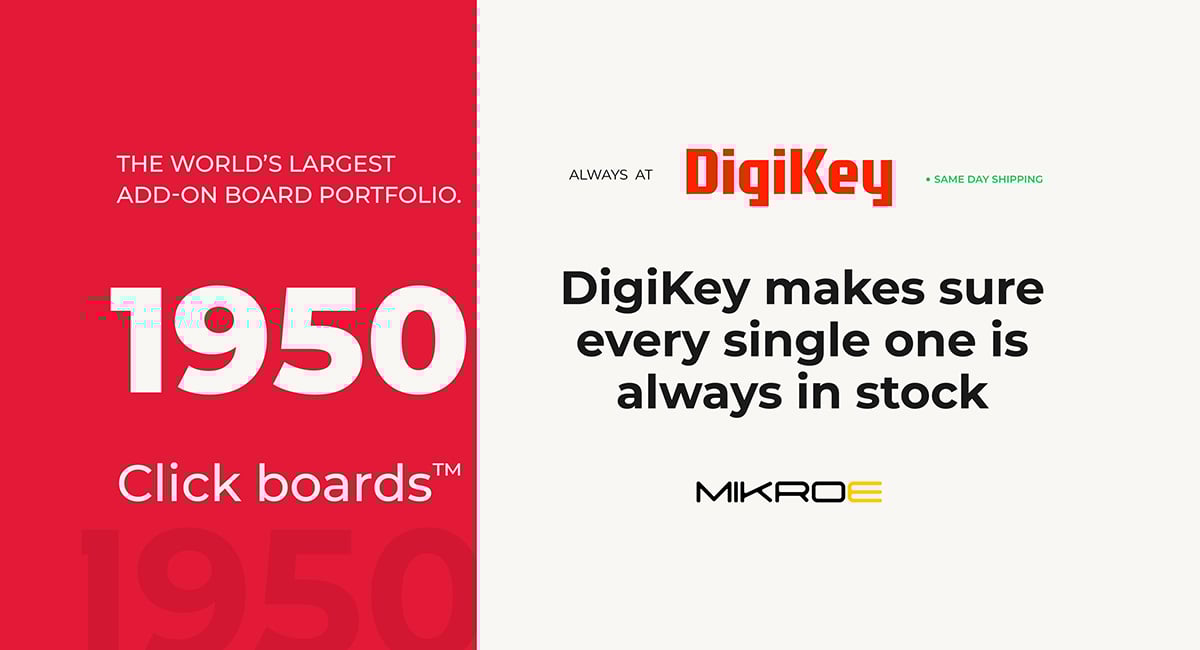 MIKROE’s entire portfolio of Click boards now in stock at DigiKey