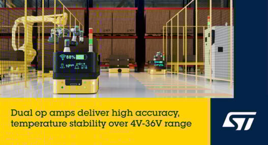 STMicroelectronics reveals high-precision op amps for 4-36V range