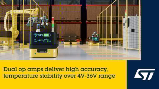 STMicroelectronics reveals high-precision op amps for 4-36V range