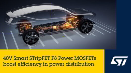 STMicroelectronics’ low-resistance MOSFETs save energy