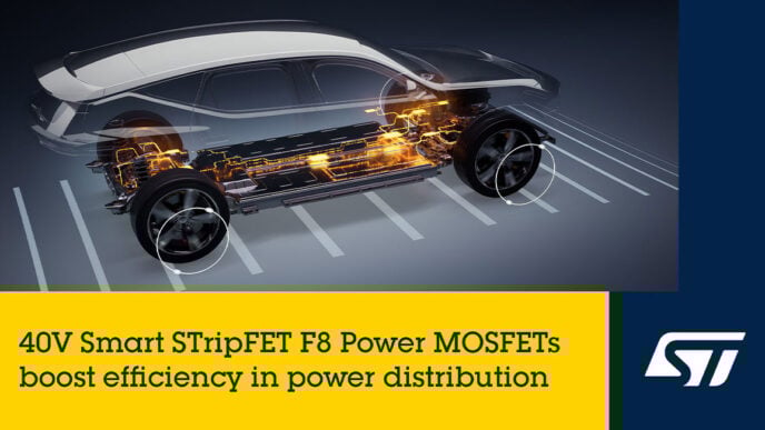 STMicroelectronics’ low-resistance MOSFETs save energy