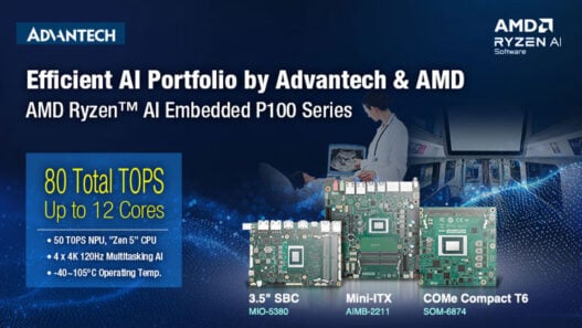 Advantech powers the future of Edge AI with the AMD Ryzen AI Embedded P100 series Portfolio