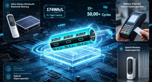 Energy density hybrid supercapacitors empower battery-free IoT and portable devices