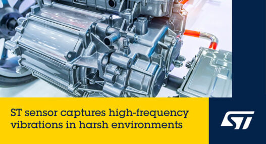Wide-bandwidth vibration sensor saves space, energy, and BoM