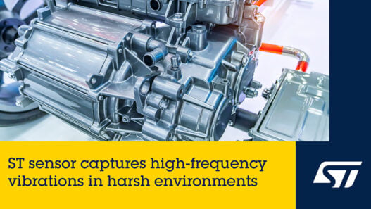 Wide-bandwidth vibration sensor saves space, energy, and BoM