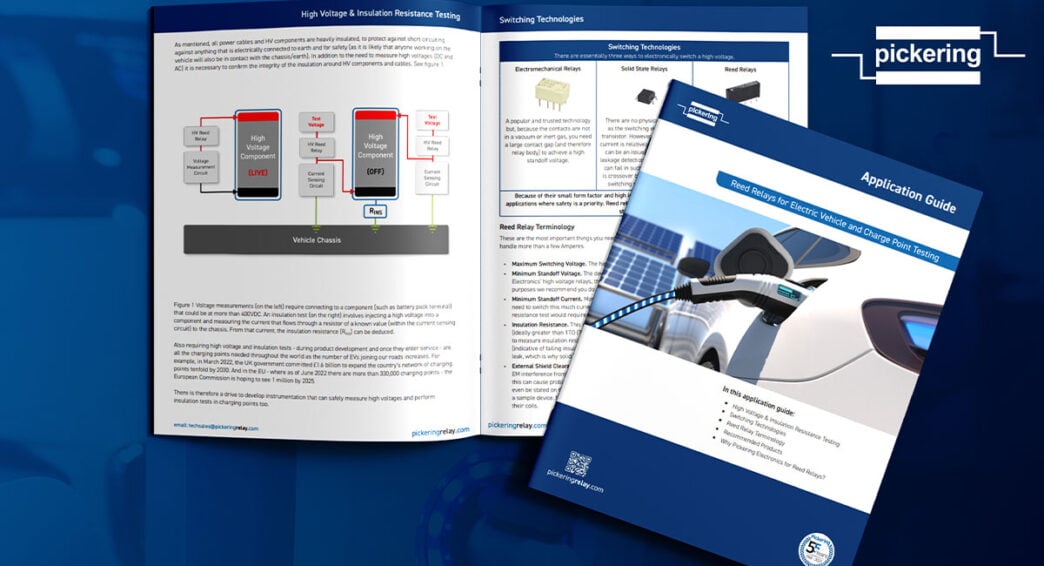 Pickering guide highlights the benefits of reed relays for EV and ChargePoint testing