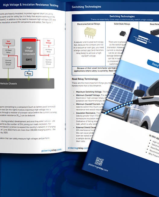 Pickering guide highlights the benefits of reed relays for EV and ChargePoint testing