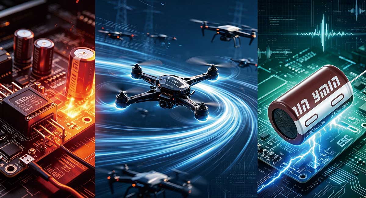YMIN LKE Series Capacitors Solve ESC Failure in Drones Under Extreme Conditions