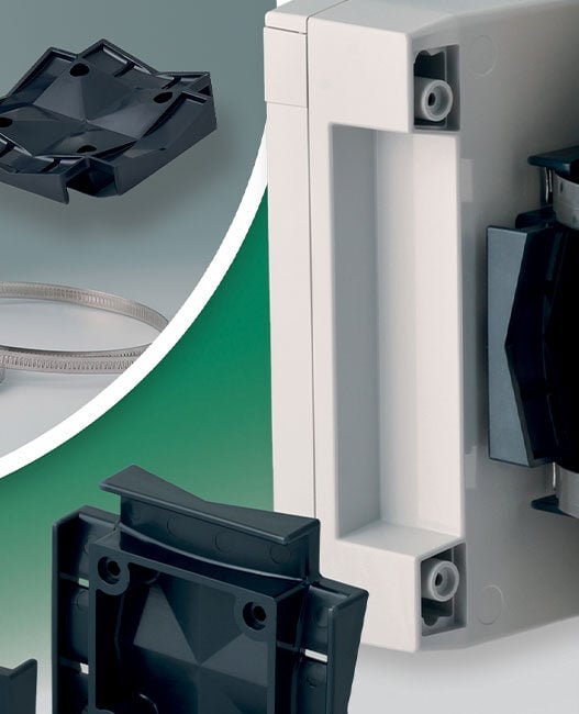 OKW’s new pole/mast bracket for enclosures in harsh industrial/outdoor locations