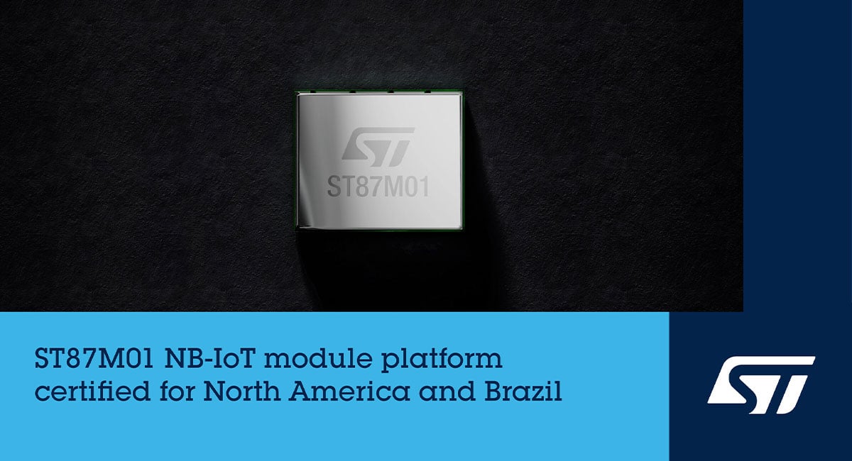 STMicroelectronics expands ST87M01 NB-IoT module platform