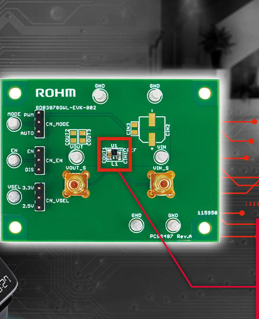New buck-boost DC-DC eval board for compact mounting