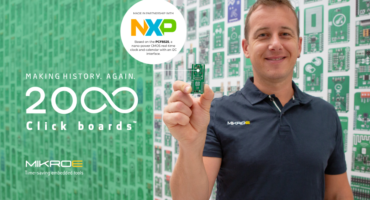 MIKROE celebrates 2000th Click board with NXP RTC