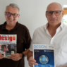 Tim Anstee (left), COO of Electronic Specifier, and Steve Regnier (right) CEO of Electronic Specifier holding an old and new issue of Electronic Specifier Design Magazine