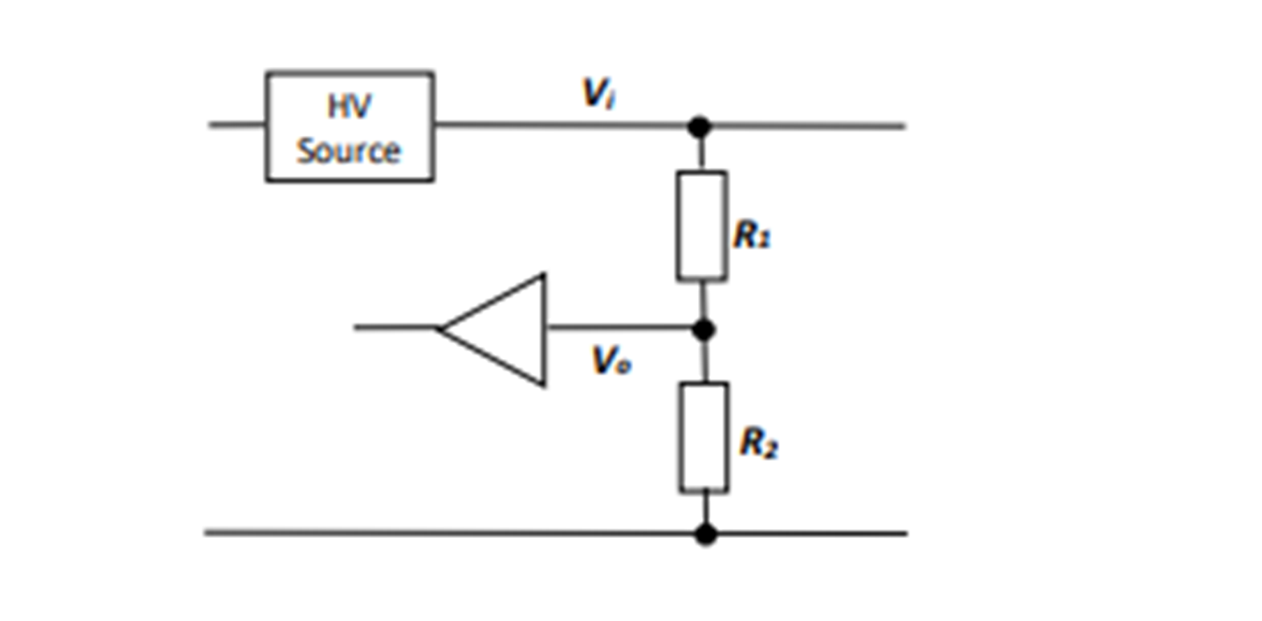 Figure 1. Conventional voltage divider design