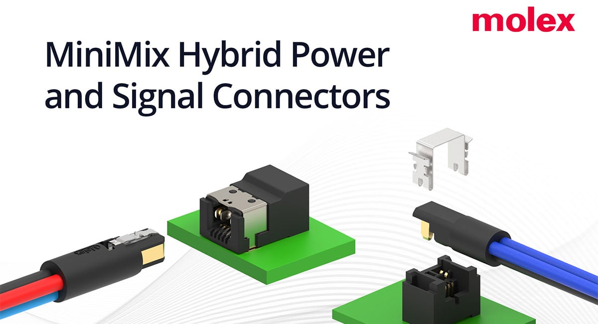 Molex introduces MiniMix hybrid power and signal connectors