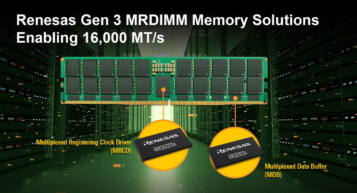 Renesas Gen 3 MRDIMM chipset solutions advance DDR5 memory