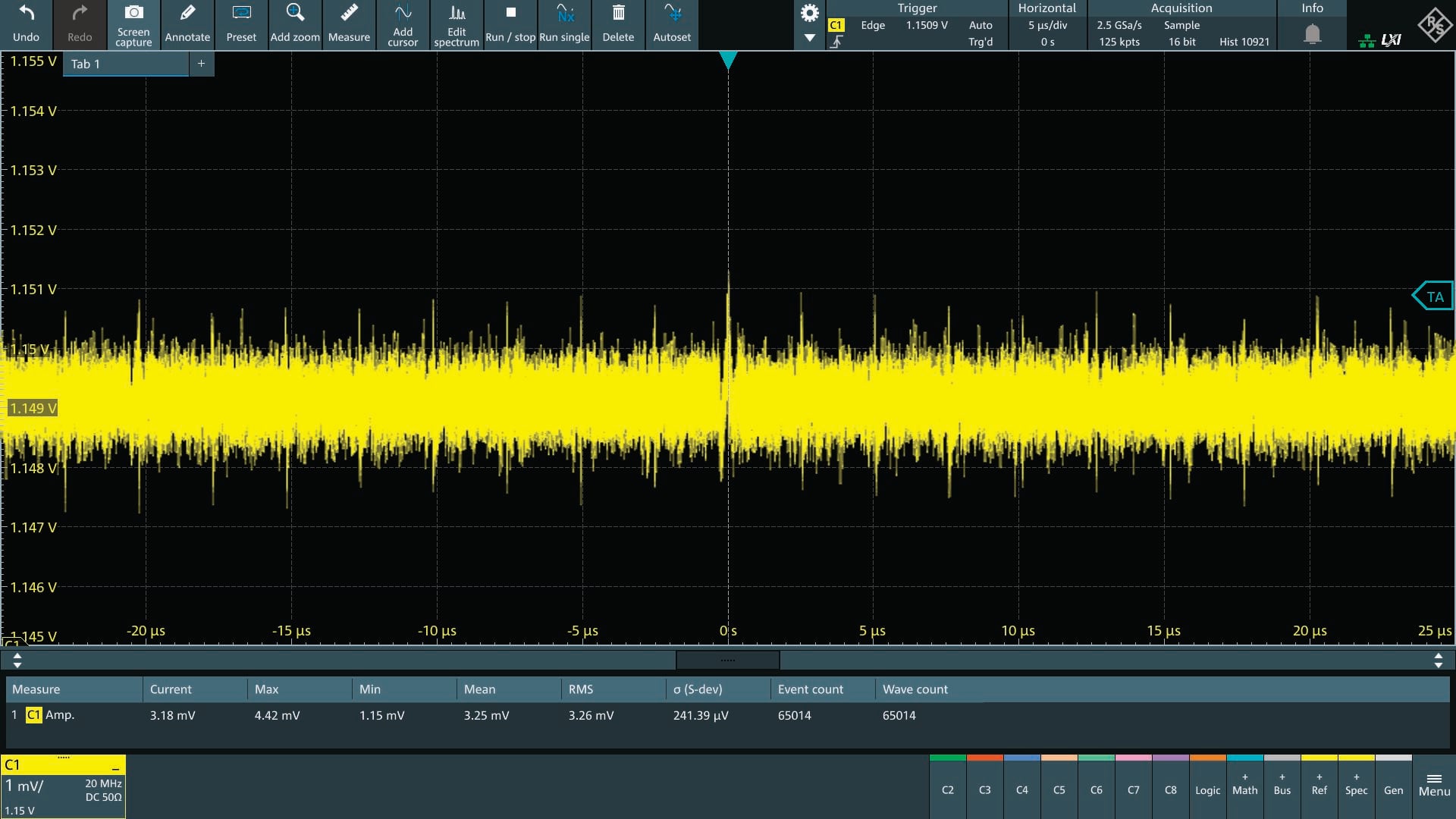 Figure 1. Frontend performance of the MXO with high sensitivity and larger offset