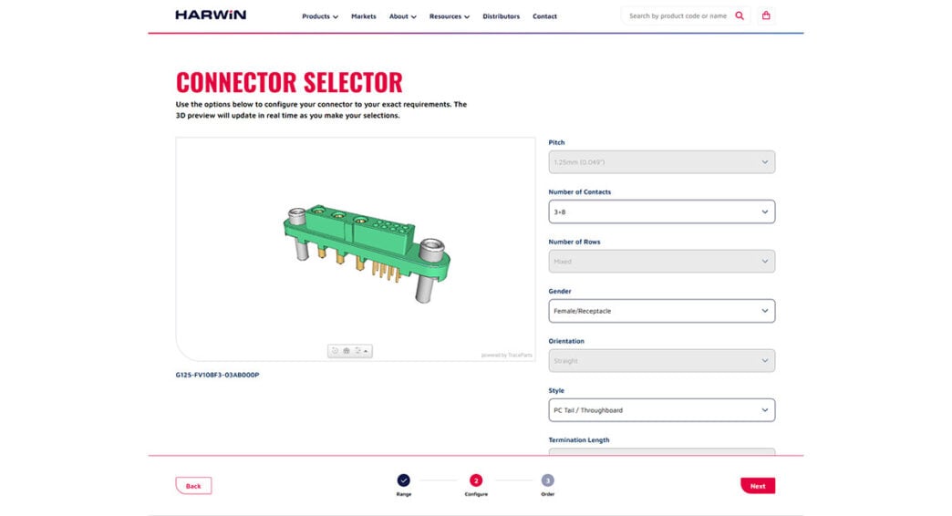 Harwin launches online connector selection platform
