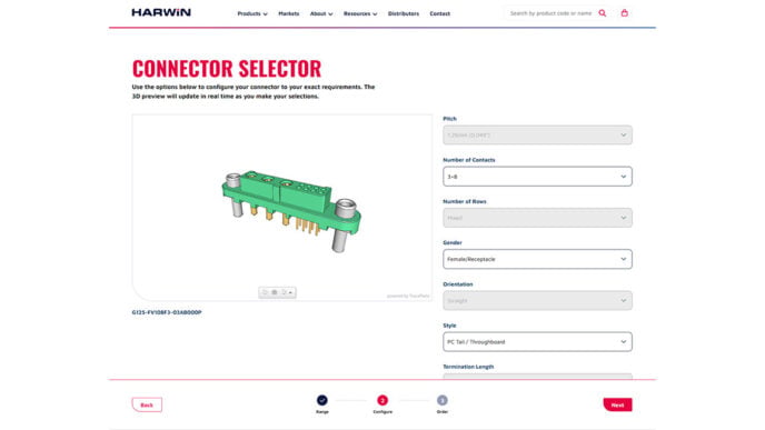 Harwin launches online connector selection platform