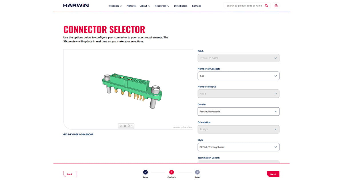 Harwin launches online connector selection platform