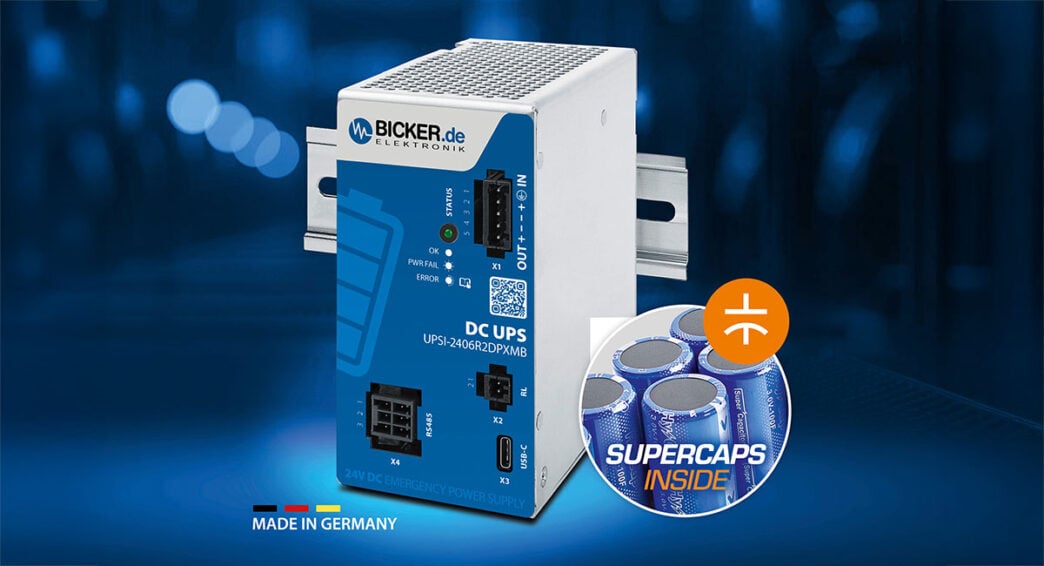 New DC UPS with Supercap buffering for fail-safe 24V systems