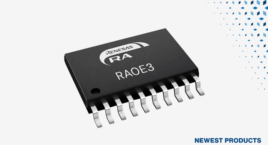 Mouser now shipping new Renesas RA0E3 microcontrollers